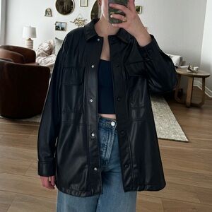 Zara Oversized Leather Jacket